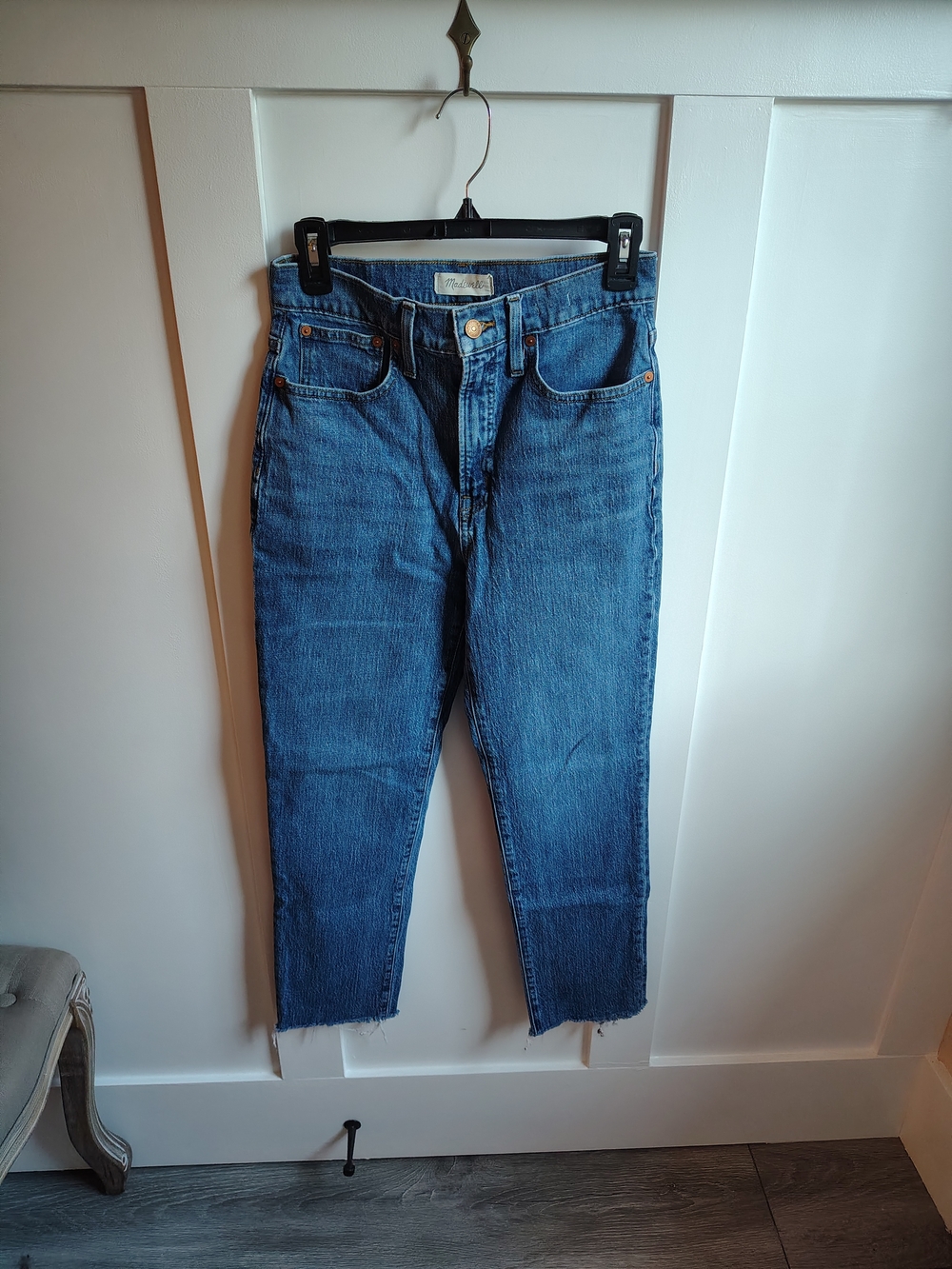 Women's Straight Blue Denim Jeans - Casual Everyday Fit